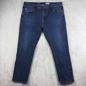 Adriano Goldschmied Jeans Mens 40x32 Blue Everett Slim Straight Dark Wash Denim